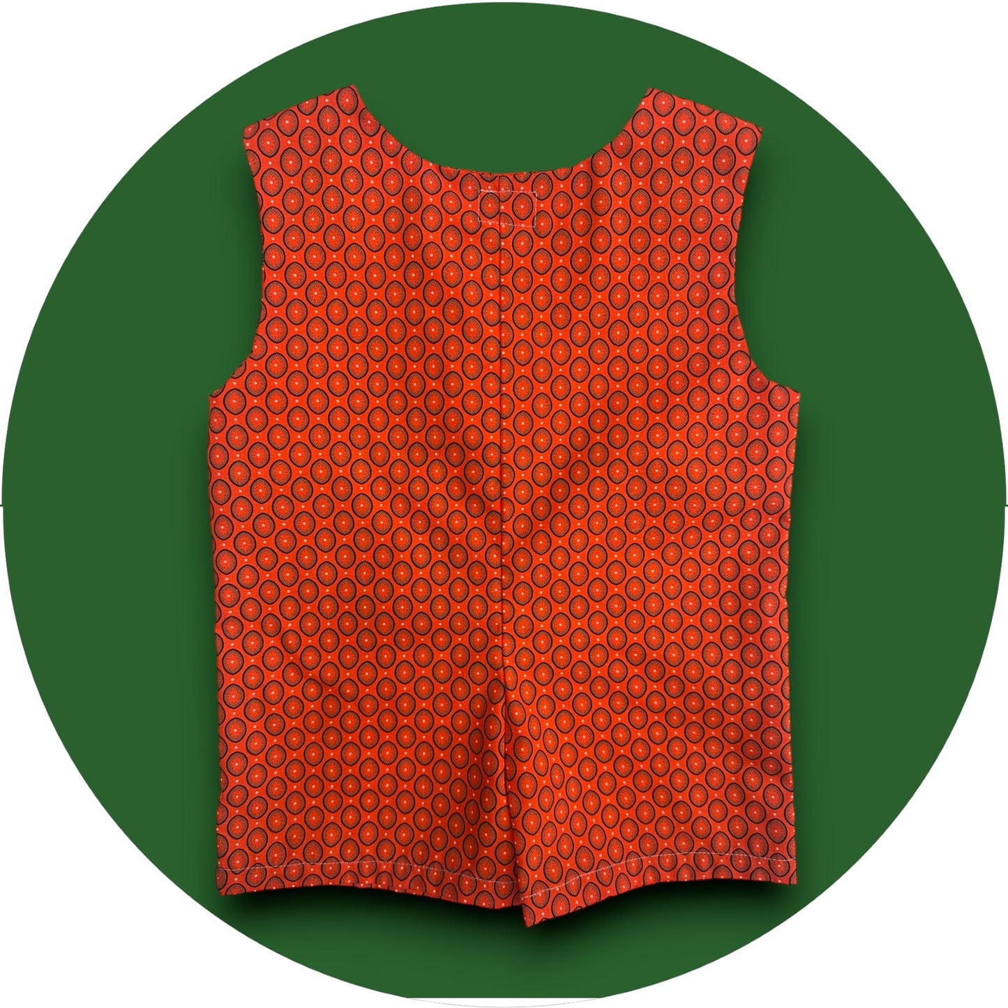 Baby orange shweshwe jumper with pocket