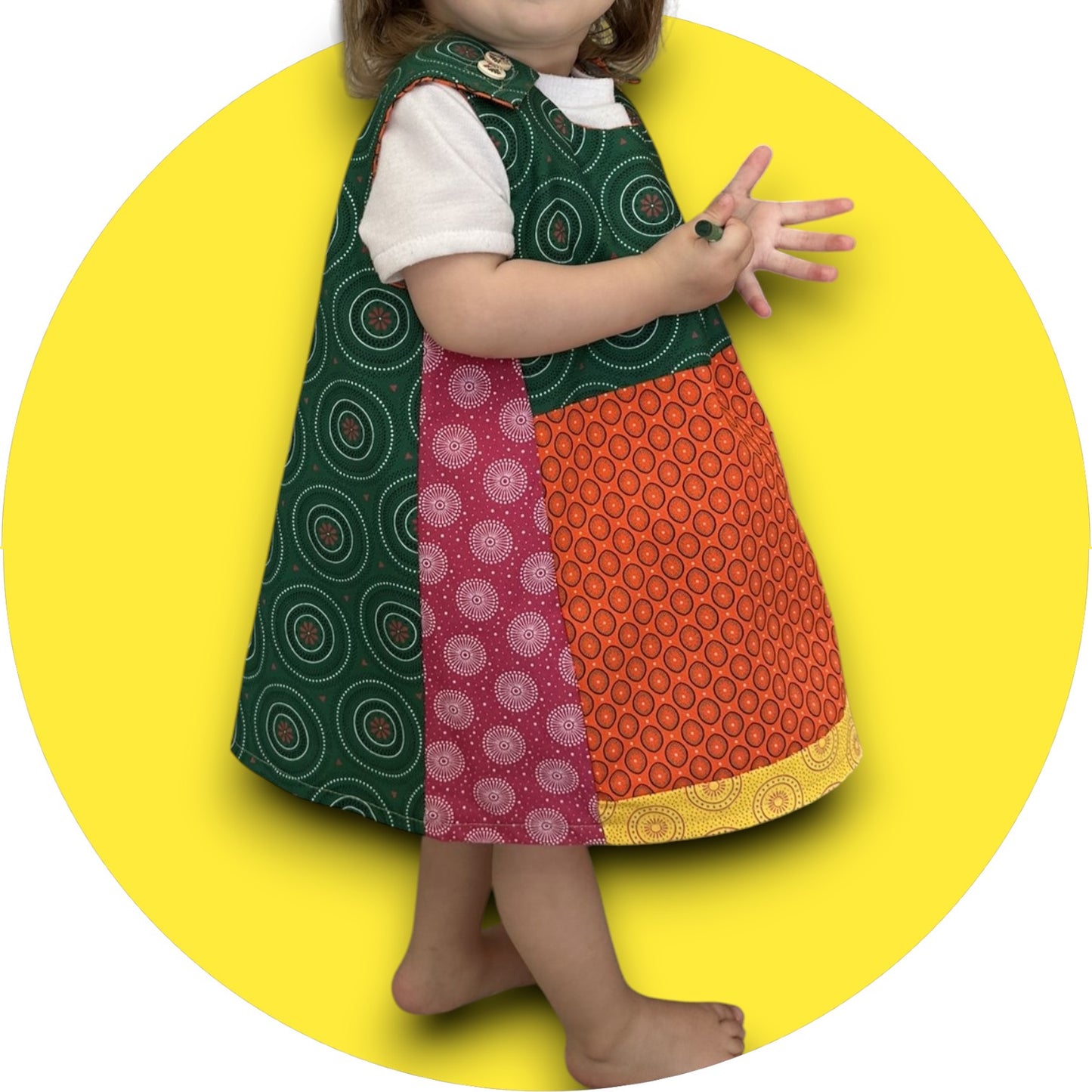 Baby Colorful Shweshwe Patchwork A-Line Dress