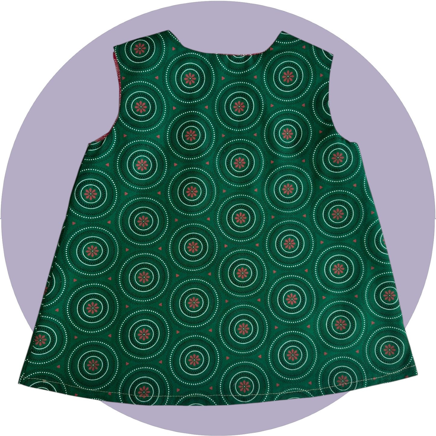 Baby bottle green shweshwe A-line dress