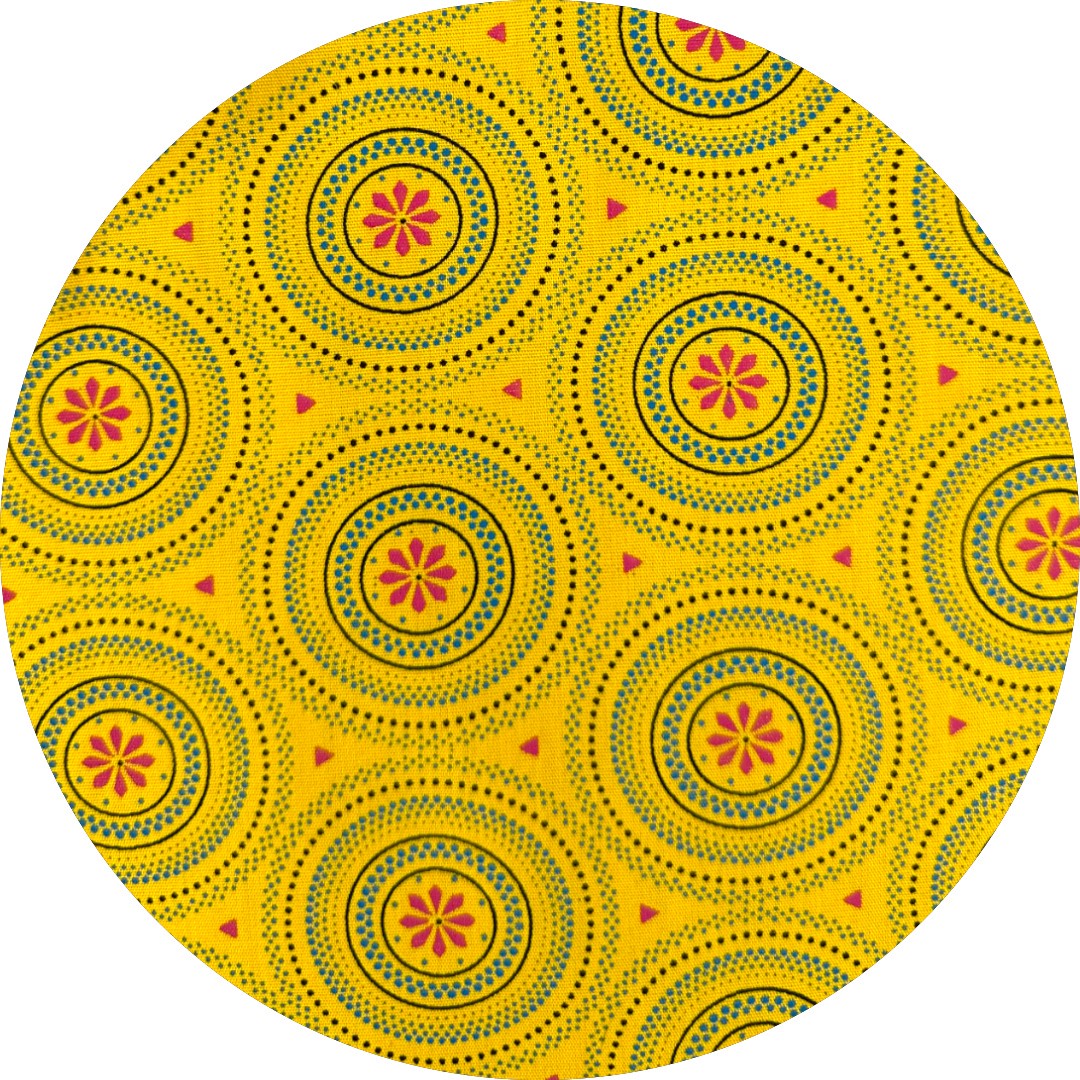 Baby mustard shweshwe A-line dress