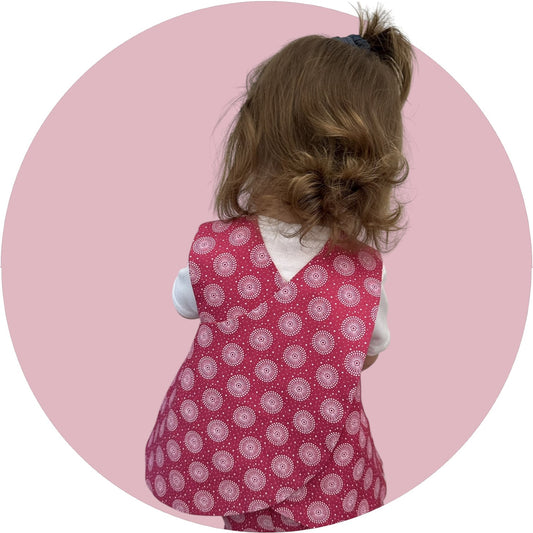 Baby pink shweshwe cross-over top