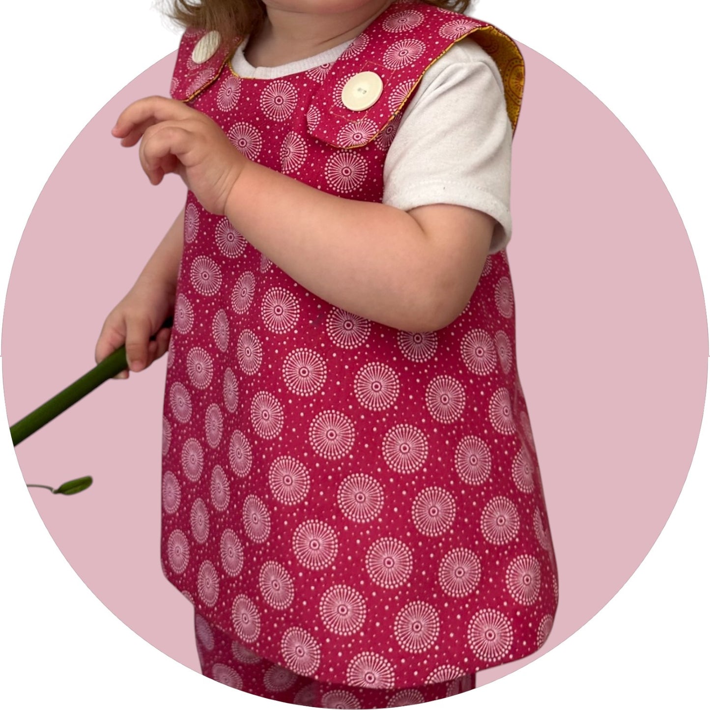Baby pink shweshwe cross-over top