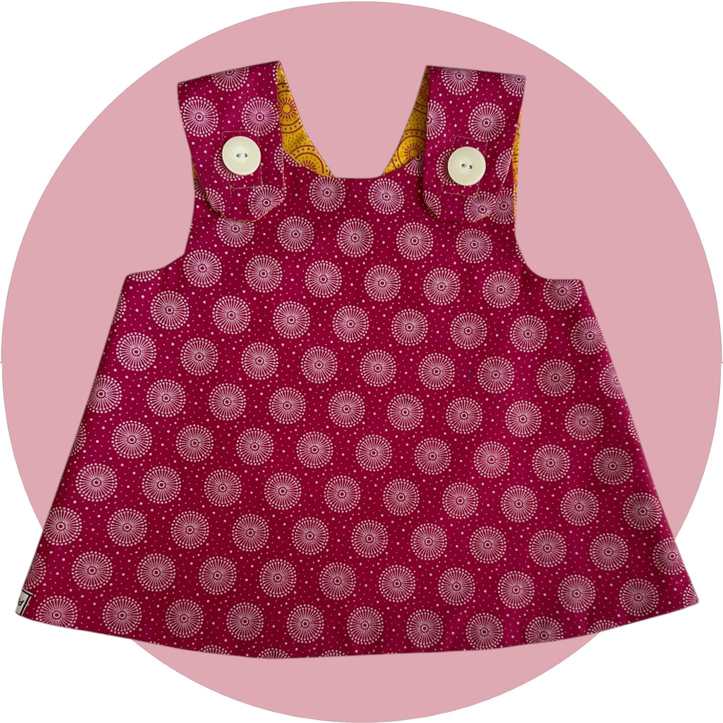 Baby pink shweshwe cross-over top