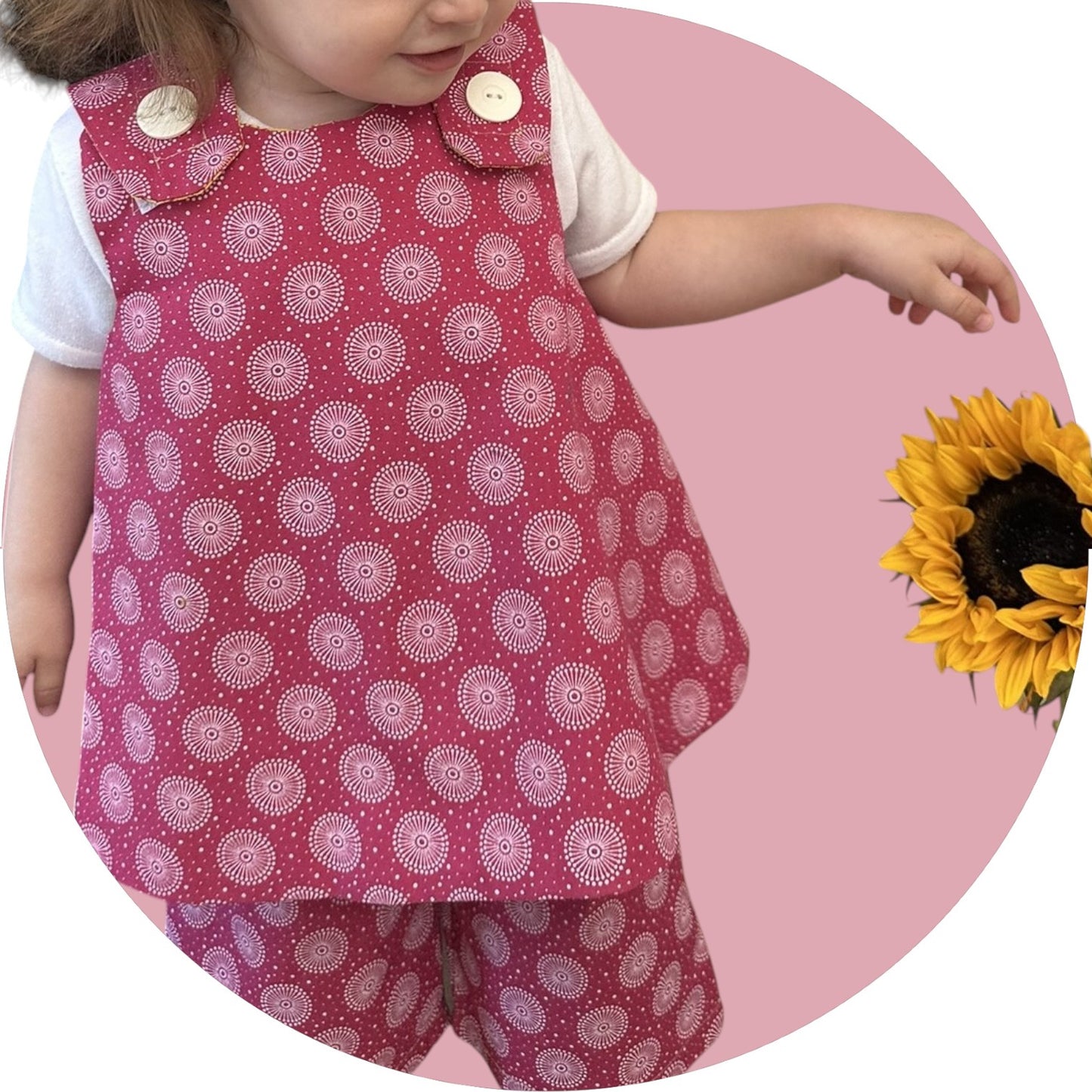 Baby pink shweshwe cross-over top