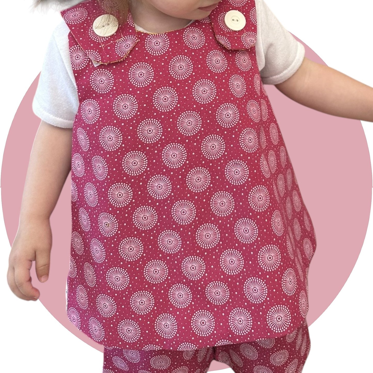 Baby pink shweshwe cross-over top