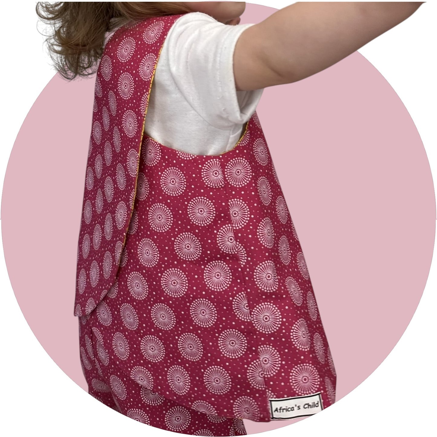 Baby pink shweshwe cross-over top