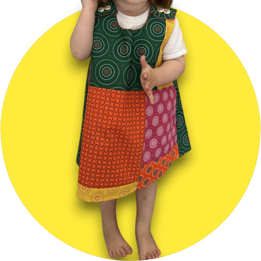 Baby Colorful Shweshwe Patchwork A-Line Dress