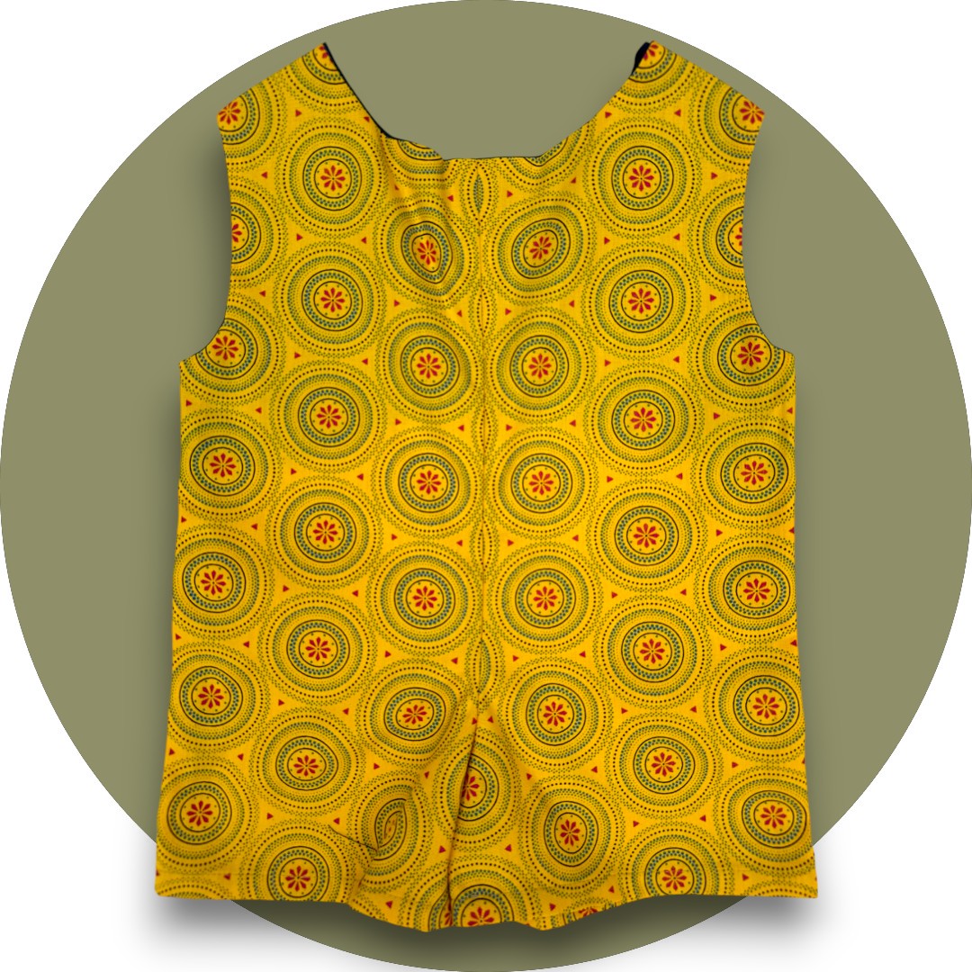 Baby mustard shweshwe jumper