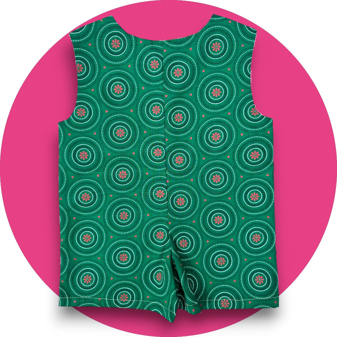 Baby green and pink shweshwe jumper