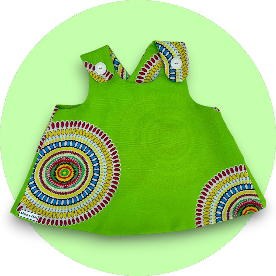 Baby lime green sweshwe cross-over top
