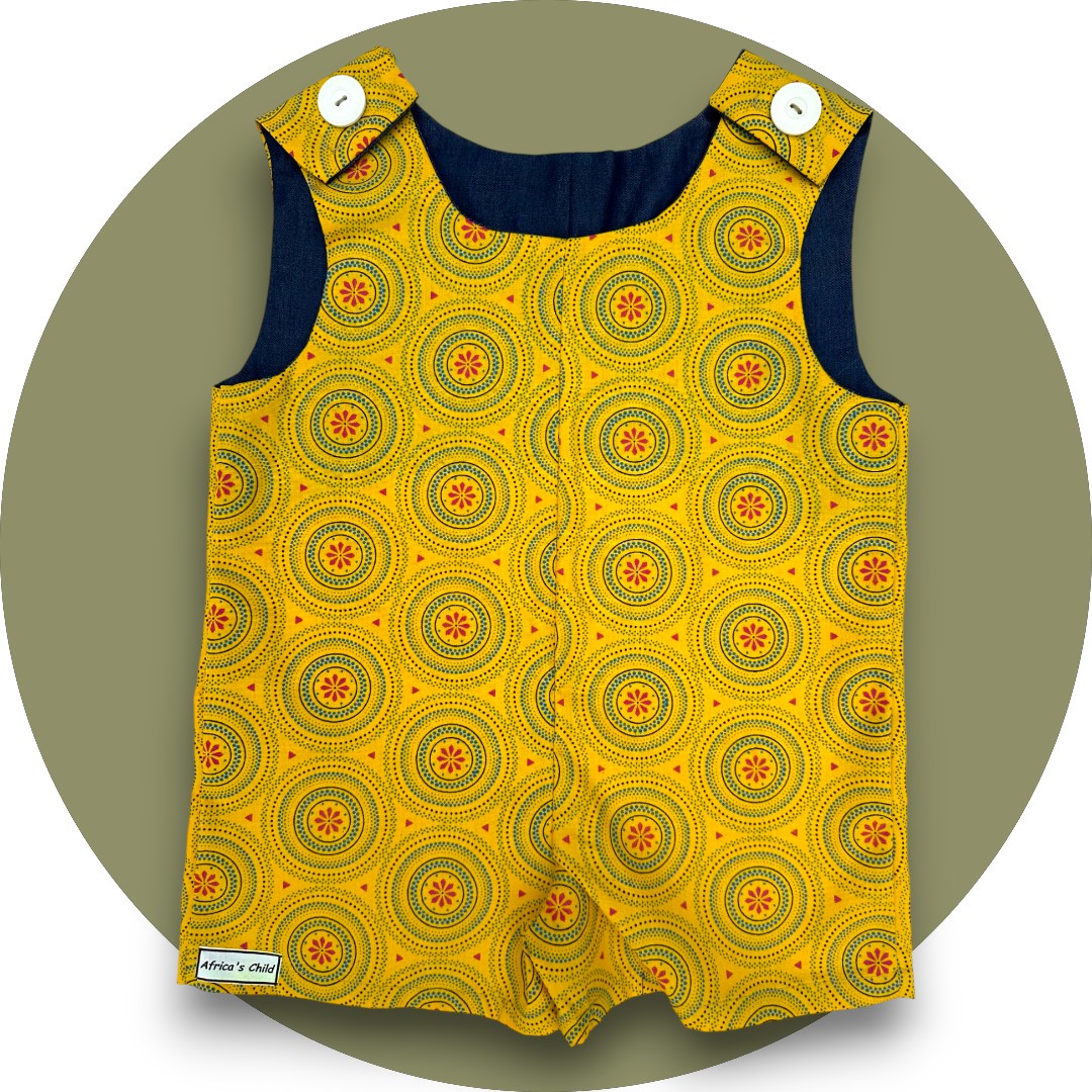 Baby mustard shweshwe jumper