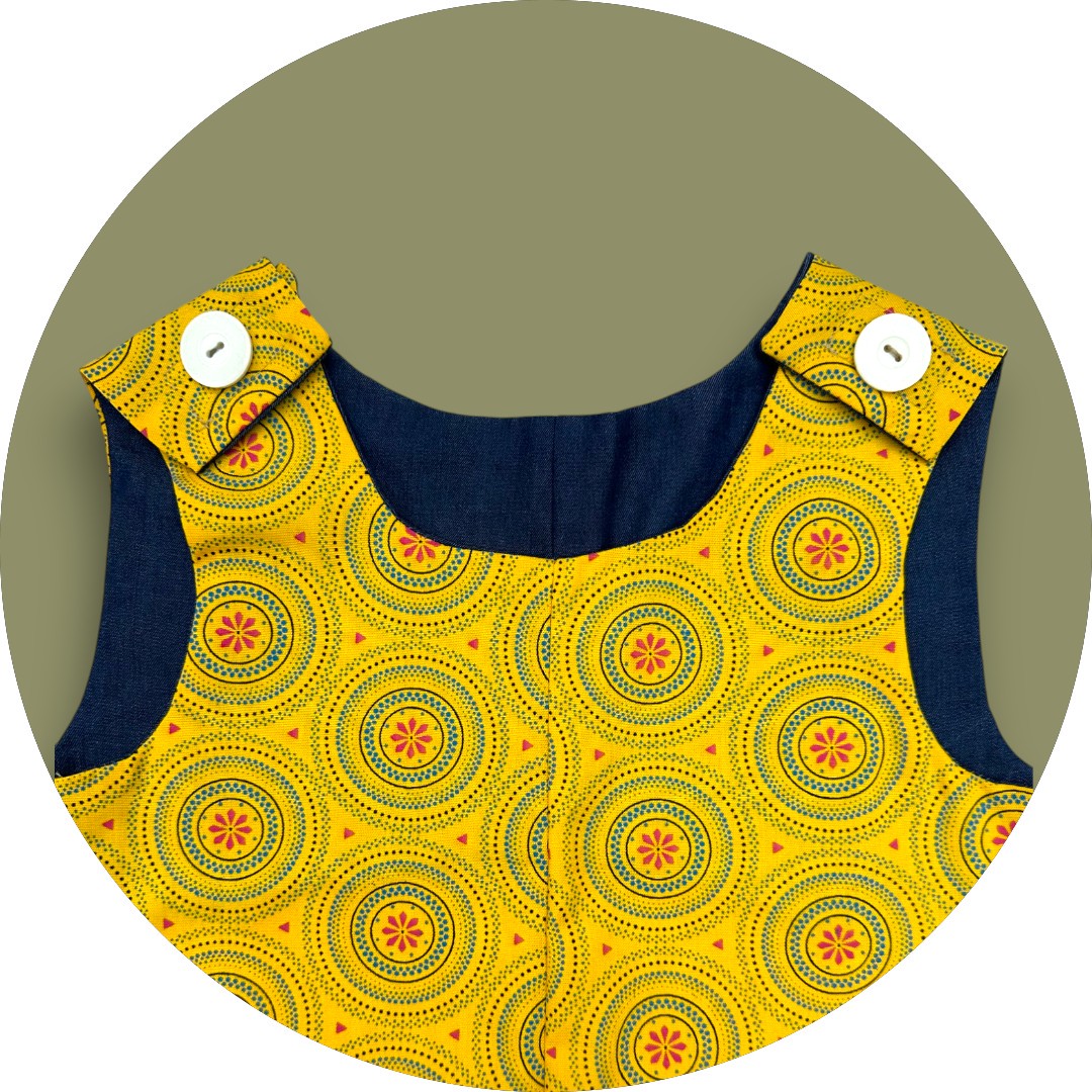 Baby mustard shweshwe jumper