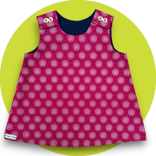 Baby pink shweshwe A-line dress